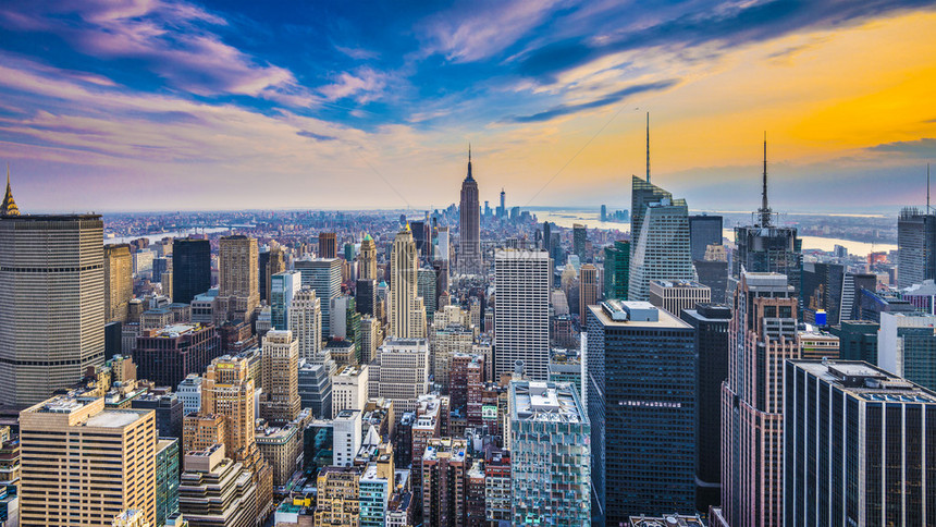 纽约市空中城市景观图片