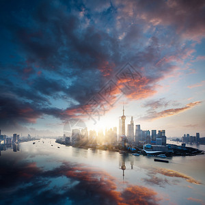 上海的日出上海的地标图片