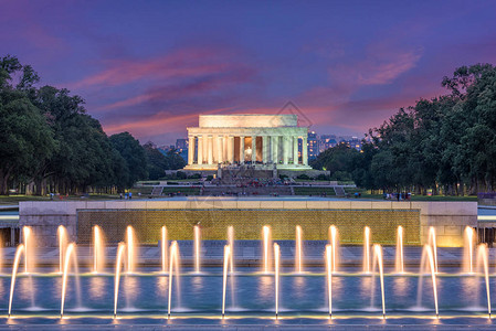 美国华盛顿特区林肯纪念堂图片