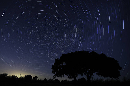 星空由恒星绕着极星环绕而动以北为标志的北极星背景图片