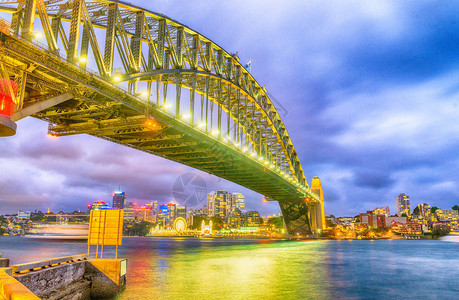 澳大利亚悉尼海港大桥的夜晚图片