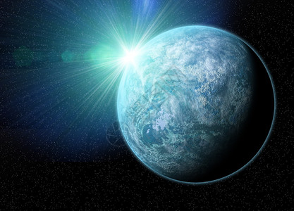 开普勒20f地球的概念艺术背景图片