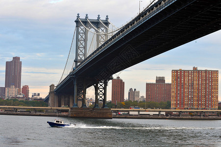 美国纽约曼哈顿的曼哈顿大桥图片