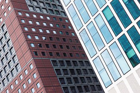 现代建筑设背景有当代摩天大楼的外墙图片