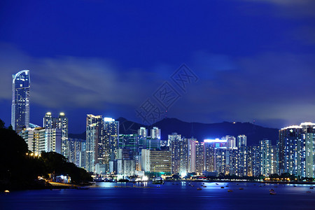 晚上在香港荃湾图片