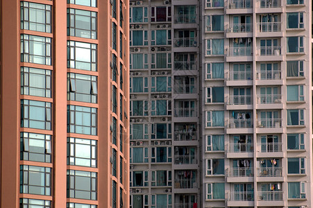 现代住宅建筑墙壁窗户阳图片