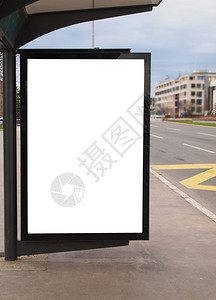 公交车身广告公交车站的城市灯光你的设计图片