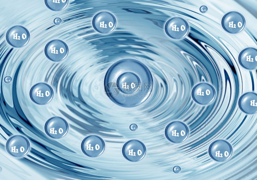 水的分子图片