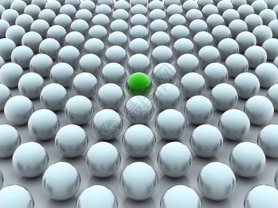 白球排成一排绿球居中图片