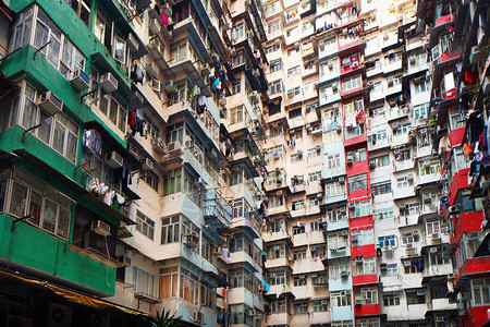 香港人口过于拥挤的图片
