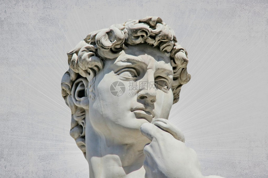 米开朗基洛的大卫雕像详细贴近底背景设计图片