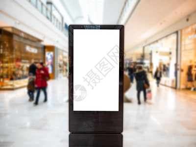 购物中心广告数字媒体空白屏幕图片