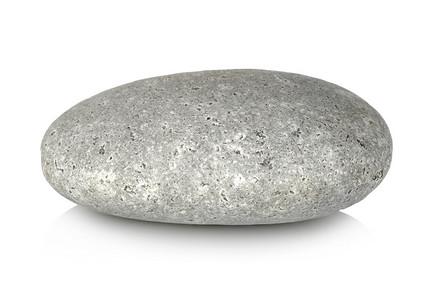 孤立在白色背景上的圆形石头背景图片