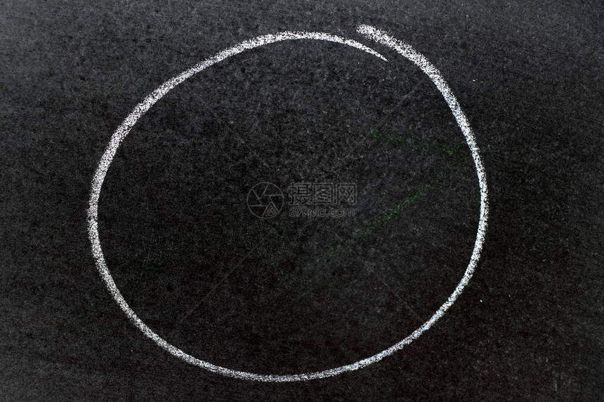 在黑板背景上绘制圆形状图片