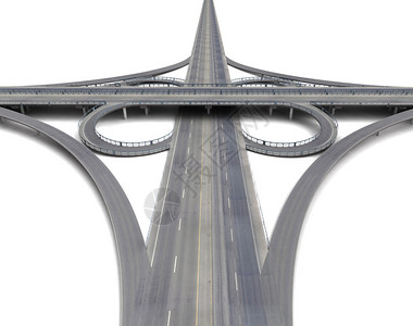 大型高速公路十字路口的图片