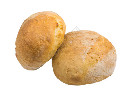 白底乌克兰面包两大片小麦子图片