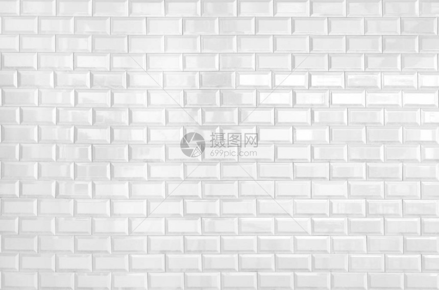 白色砖块墙纹理背景图片