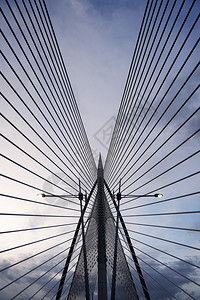 剪影抽象桥梁大厦的现代建筑学图片