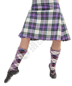 穿着传统民族服装的苏格兰妇女图片