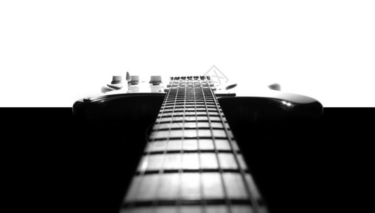 黑白电吉他图片