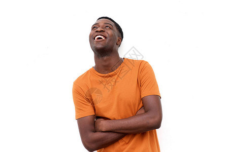 快乐的年轻黑人男的肖像图片