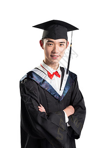 穿着教育礼服的亚洲青年男子图片