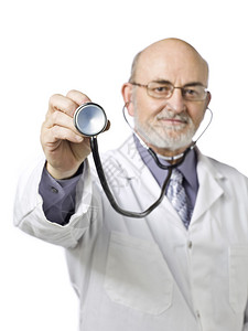 一名男医生身穿医疗制服戴听诊器的男图片