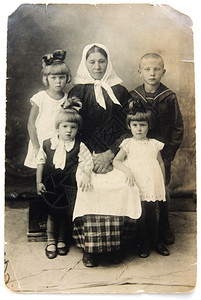 祖母与孩子的古老照片1图片