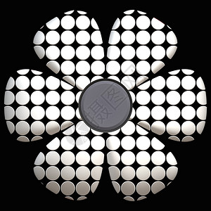 计算机生成的黑白雏菊图片