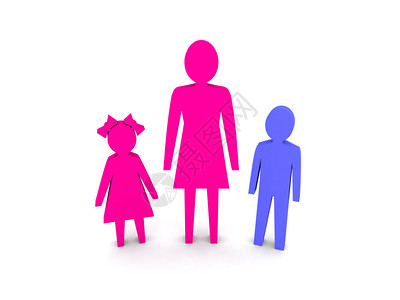 有孩子的女人单亲家庭概念背景图片