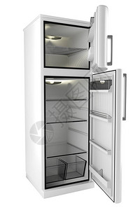 开放式冰箱隔离物的3d模型图片