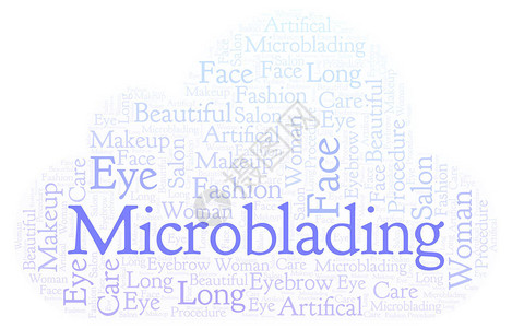 Microblading词云仅用文本制作的词云图片