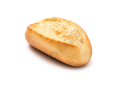 小面包上白色孤立图片