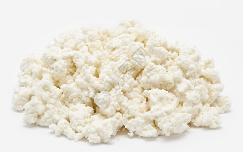 新鲜的干酪肥料被白色图片