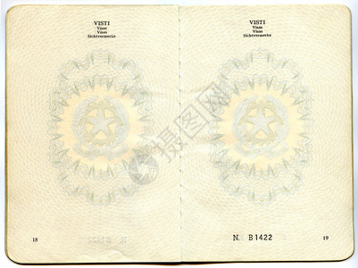 旧意大利护照签证标记页图片