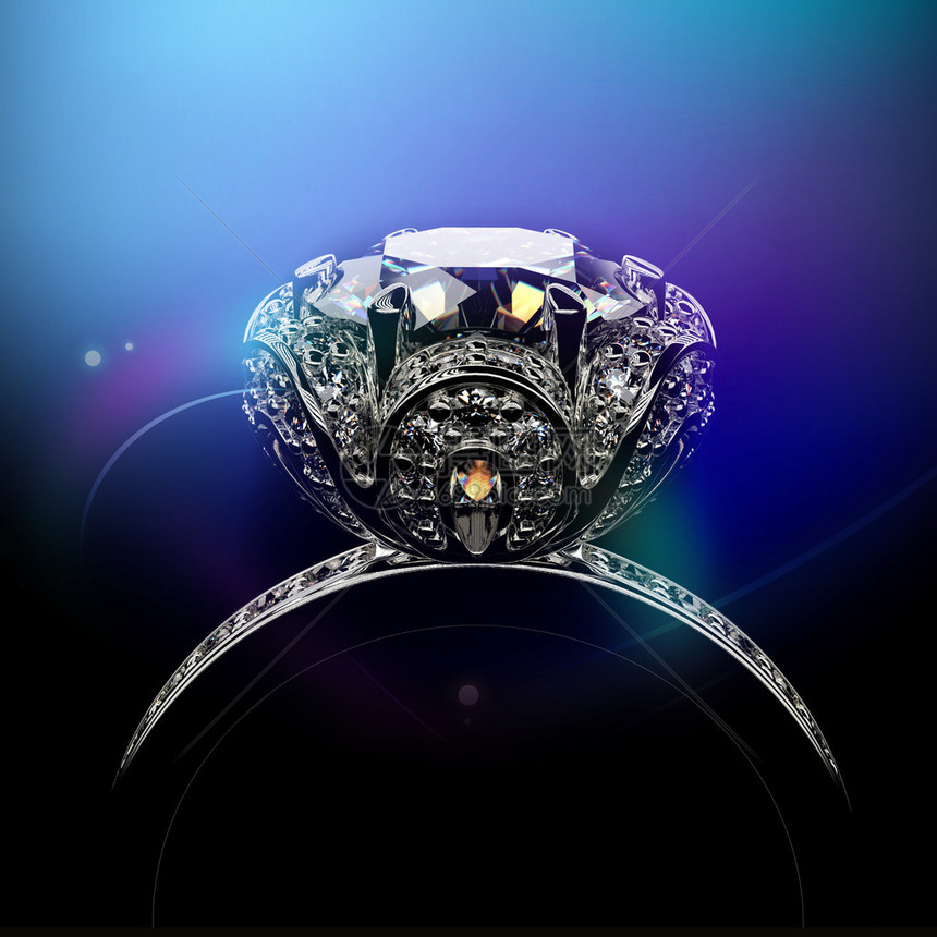 钻石戒指珠宝背景图片