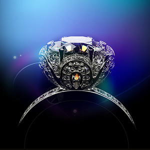 钻石戒指珠宝背景图片