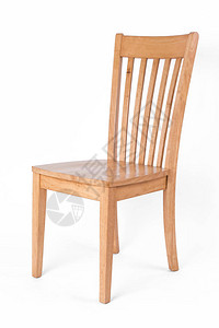 孤立在白色背景上的木椅背景图片