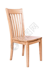 孤立在白色背景上的木椅背景图片