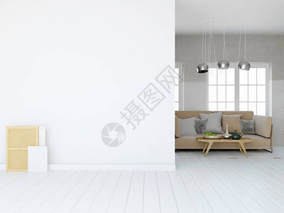 用沙发模拟室内墙客厅休息的地方现代风格图片