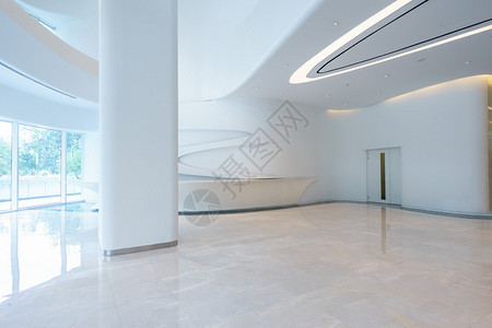 空荡的现代办公楼内部背景图片