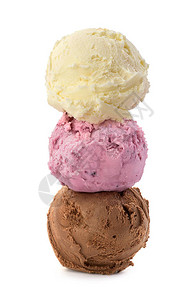 三个彩色冰淇淋球图片