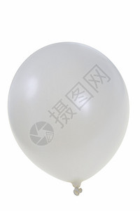 在白色背景上隔离的珍珠白大气球背景图片
