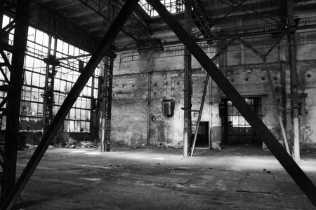 废弃的旧厂房图片