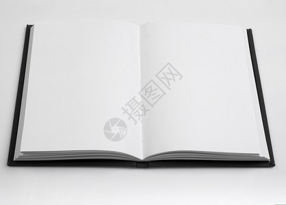 打开书本空白页白色背景背景图片