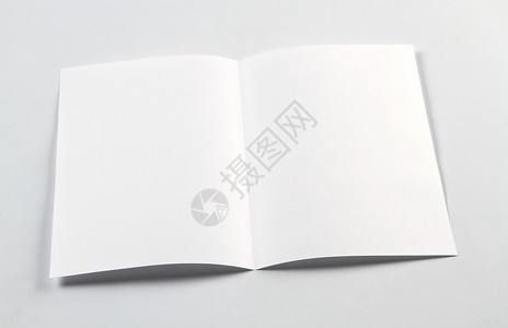 为样机打开白色空白小册子A4A5传单背景图片