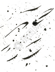 白纸背景上的黑色眉笔和划线的抽象背景图片
