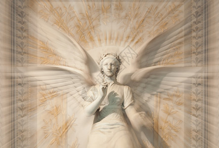 女天使的雕像图片