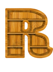 一张木形字母的字母在图片