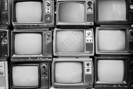 黑白复古电视TV旧式过滤效果样背景图片